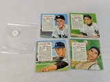 1954 Redmen Tobacco Yankee stars of 4 cards