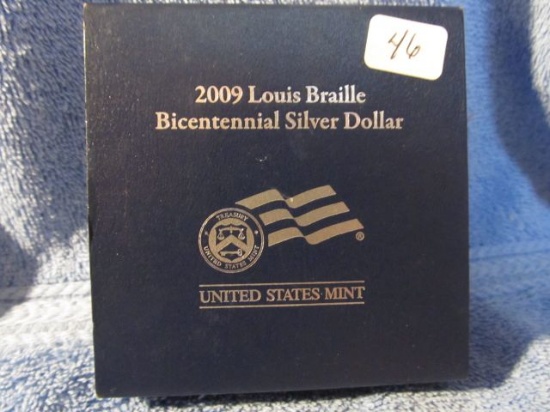 2009 LOUIS BRAILLE SILVER DOLLAR IN HOLDER PF