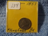 1857 FLYING EAGLE CENT BU BROWN