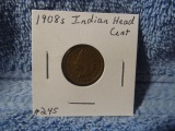 1908S INDIAN HEAD CENT VF+
