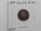 1891 SEATED DIME VF+