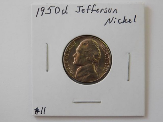 1950D JEFFERSON NICKEL (KEY DATE) BU