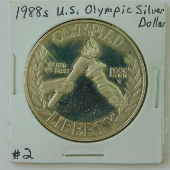 1988S U.S. OLYMPIC SILVER DOLLAR PF