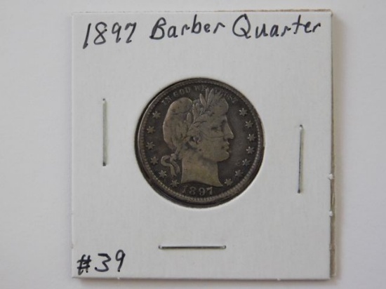 1897 BARBER QUARTER VF