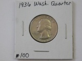 1936 WASHINGTON QUARTER XF