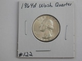 1964D WASHINGTON QUARTER BU