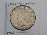1922S PEACE DOLLAR AU
