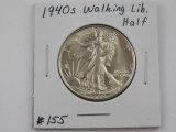 1940S WALKING LIBERTY HALF (SHARP & WELL STRUCK FOR DATE) BU