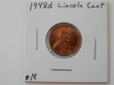 1948D LINCOLN CENT BU RED