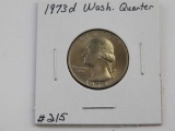 1973D WASHINGTON QUARTER BU