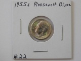 1955S ROOSEVELT DIME BU