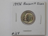 1947D ROOSEVELT DIME BU