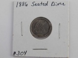 1886 SEATED DIME XF-LIGHT DAMAGE