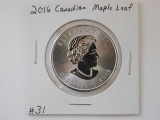 2016 CANADIAN SILVER MAPLE LEAF BU