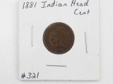 1881 INDIAN HEAD CENT XF