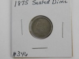 1875 SEATED DIME G