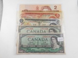 $7. IN CANADIAN CURRENCY W/2-1954 $1. NOTES