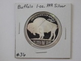 BUFFALO 1-OZ. .999 SILVER ROUND PF