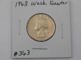 1963 WASHINGTON QUARTER BU