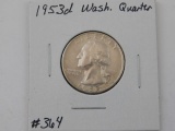 1953D WASHINGTON QUARTER UNC