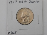 1957 WASHINGTON QUARTER UNC