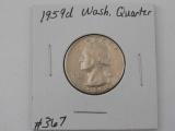 1959D WASHINGTON QUARTER BU