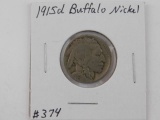 1915D BUFFALO NICKEL F