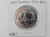 2013 CANADIAN SILVER BISON BU