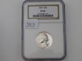 1963 WASHINGTON QUARTER NGC PF65