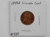 1948D LINCOLN CENT BU RED