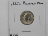 1955S ROOSEVELT DIME BU