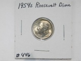 1954S ROOSEVELT DIME BU