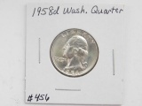 1958D WASHINGTON QUARTER BU