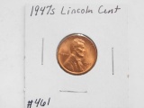 1947S LINCOLN CENT BU RED