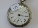 WALTHAM 7-JEWEL POCKET WATCH (NEEDS WORK)