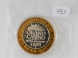 1996 GRAND CASINO .999 SILVER GAMING TOKEN