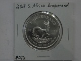 2018 SOUTH AFRICA 1-OZ. SILVER KRUGERRAND BU