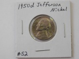 1950D JEFFERSON NICKEL (KEY DATE) BU