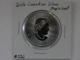 2016 CANADIAN SILVER MAPLE LEAF BU