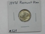 1947D ROOSEVELT DIME BU