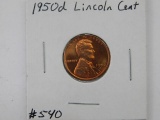 1950D LINCOLN CENT BU RED