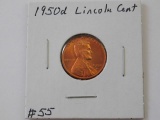 1950D LINCOLN CENT BU RED