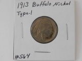 1913 TYPE-1 BUFFALO NICKEL XF