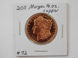 2011 MORGAN 1/4TH. OZ. COPPER ROUND PF