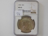 1923 PEACE DOLLAR NGC MS62