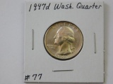 1947D WASHINGTON QUARTER BU