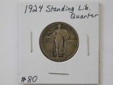 1924 STANDING LIBERTY QUARTER VF+