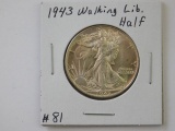 1943 WALKING LIBERTY HALF (SHARP) BU