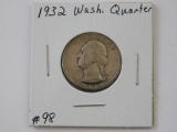 1932 WASHINGTON QUARTER (FIRST YEAR) VF