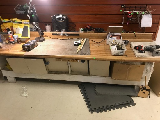 8 foot long workbench, no contents included